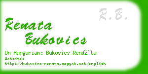 renata bukovics business card